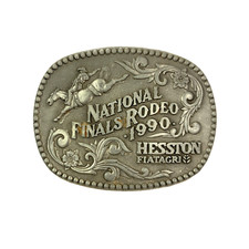 NFR Hesston Award Design Medals Metal Belt Buckle 1990