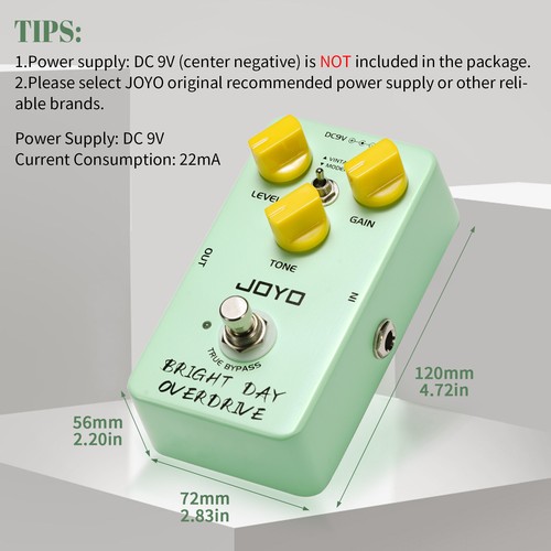 JOYO Electric Guitar Effects Pedal Distortion Overdrive Metal Shell True Bypass - Picture 119 of 124