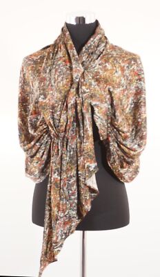 Etoile Isabel Marant Poncho Bluse 1501 XS 1 schwarz bunt gemustert Seide D21