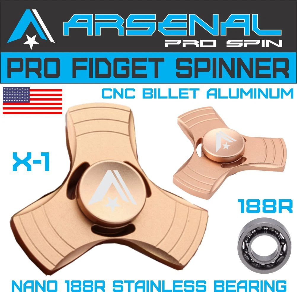 No.1 Pro Series Gold Fidget Spinner Ultra Durable 188R Bearing | eBay