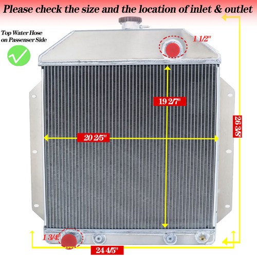 FOR 1949-1953 FORD CARS CLUB CRESTLINE COUNTRY SEDAN 4-CORE RADIATOR SHROUD FAN - Picture 3 of 15