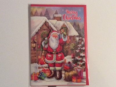  Frohe Weihnachten Karte Beste Wünsche Frohes neues Jahr + Merry Christmas Umschlag