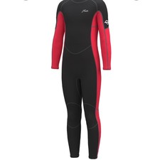 Hevto Kids Wetsuit YouthSize 14 Black Red Full Body Neoprene Diving Surfing Suit