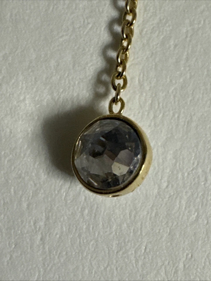 Pendientes Swarovski Gota Estrellas Colgantes Luna Azul Blanco Piedras Tono Dorado Foto 4 de 4