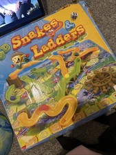 Vintage Snakes and Ladders Board Game Complete Set