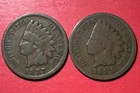 1887 & 1888 US Indian Head Cent! Set of 2! Both Good! Old US Coin!
