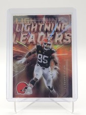MYLES GARRETT 2025 TOPPS CHROME LIGHTNING LEADERS REFRACTOR SSP BROWNS Q6633