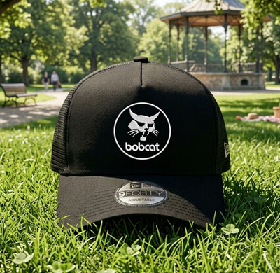 Bobcat Equipment Logo Embroidered Trucker Hat Mesh Back Adjustable Snapback Cap
