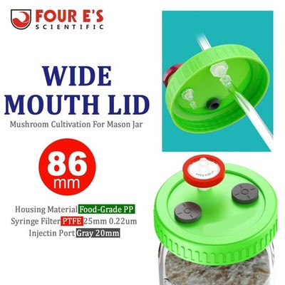 Mason Jar Lid Needle filter wide mouth Mushroom Lliquid Culture Lid with Tubing