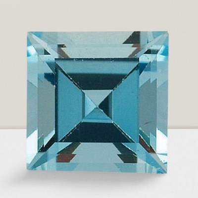 Aquamarine Square Cut Gemstone 2 Cts - 8 mm Calibrated Loose Gem #