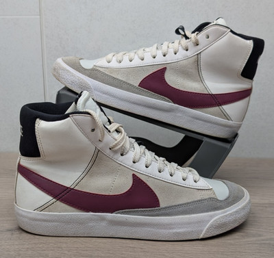 Nike Blazer Mid 77 GS Youth Größe 6Y Damen 6 weiß lila burgund DA4086-115