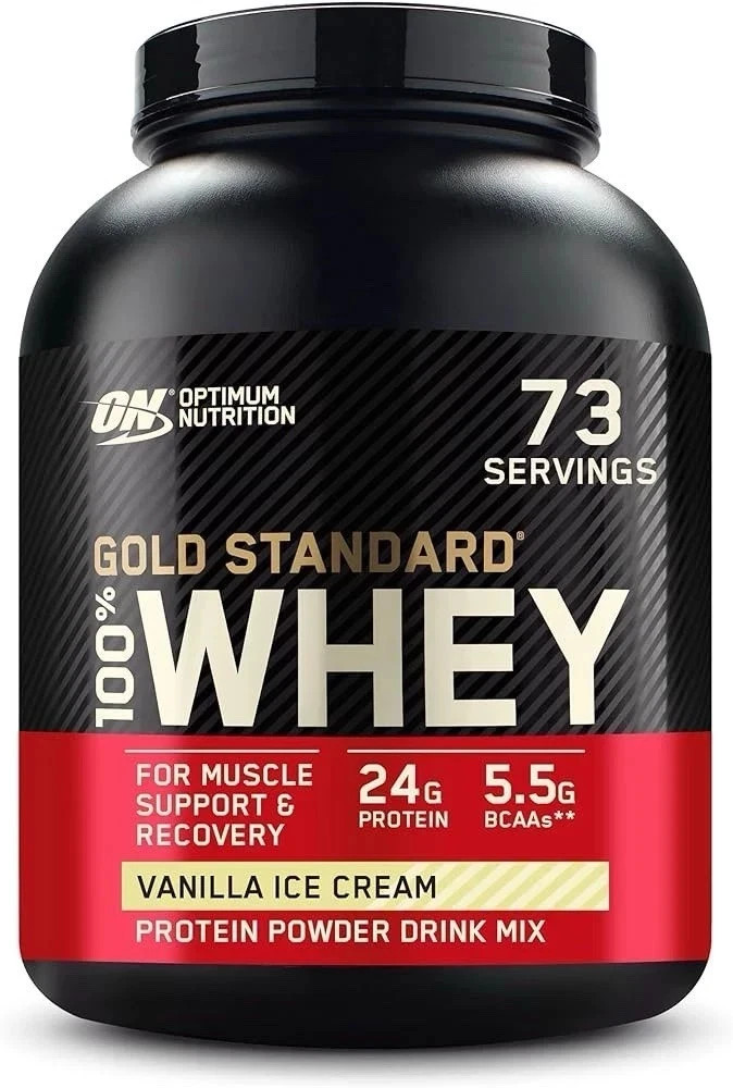 Optimum Nutrition Gold Standard Whey Protein Powder, Vanilla Ice Cream, 5 lb