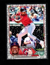 2023 Topps Holiday #H188 Oscar Gonzalez Metallic