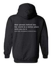 Dear Person Behind Me Love From Cool Men Women Unisex Top Hoodie Sweatshirt