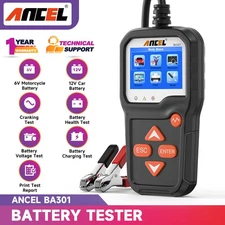 Auto Car Battery Tester Analyzer 100-2000 CCA Cranking Charging System 6V 12V US