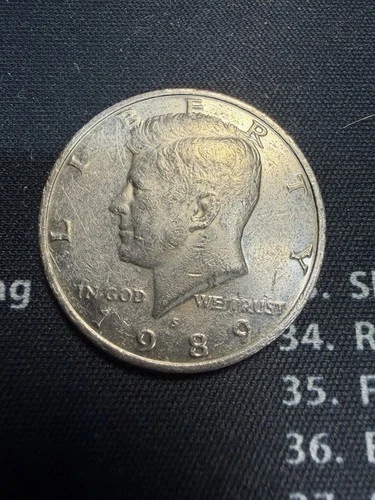 1989 S Clad Proof Kennedy Half Dollar Beat Up Book Filler
