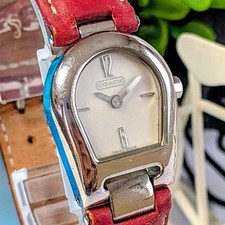 COACH 0218 Teardrop White Dial Womens Quartz Watch 22mm