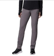 Columbia Women's Fleece Lined Active Fit Straight Leg Pants, City Grey, Size L