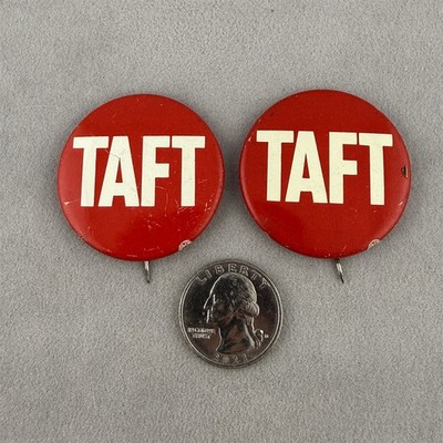 Lot of 2 Robert Bob Taft Ohio Senator Republican Pinbacks Buttons #61897