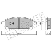 Metelli BremsbeläGe Bremsbelegsatz Hinten FüR Subaru Impreza Station Wagon