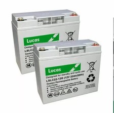 2 x 12V 22AH  AGM MOBILITY SCOOTER BATTERIES - 17AH 18AH 20AH