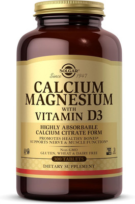 Solgar Calcium Magnesium D3 300 Tabs Bone Nerve Muscle Absorbable