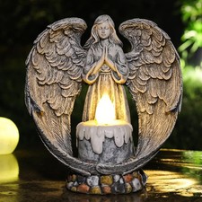 Ángel Jardín Estatuas Exterior Cementerio Decoraciones para Tumba Toma la Cruz Pr...