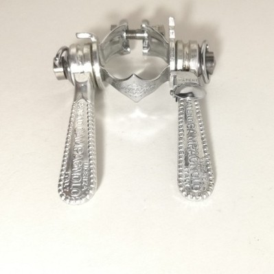 Campagnolo Record Friction Down Tube Shifters with Chain Rest Set
