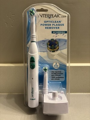 New Sealed Interplak by Conair Model RTGX01 Rechargeable Toothbrush With 2 Heads