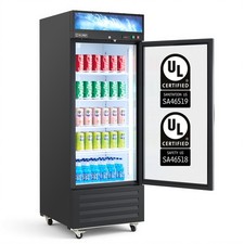 WILPREP 29'' Commercial Merchandiser Refrigerator Glass Door 23.3cu.ft 4 Shelves