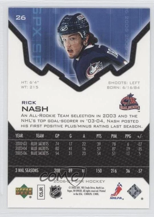 2006-07 SPx Rick Nash #26 - Image 2 of 2