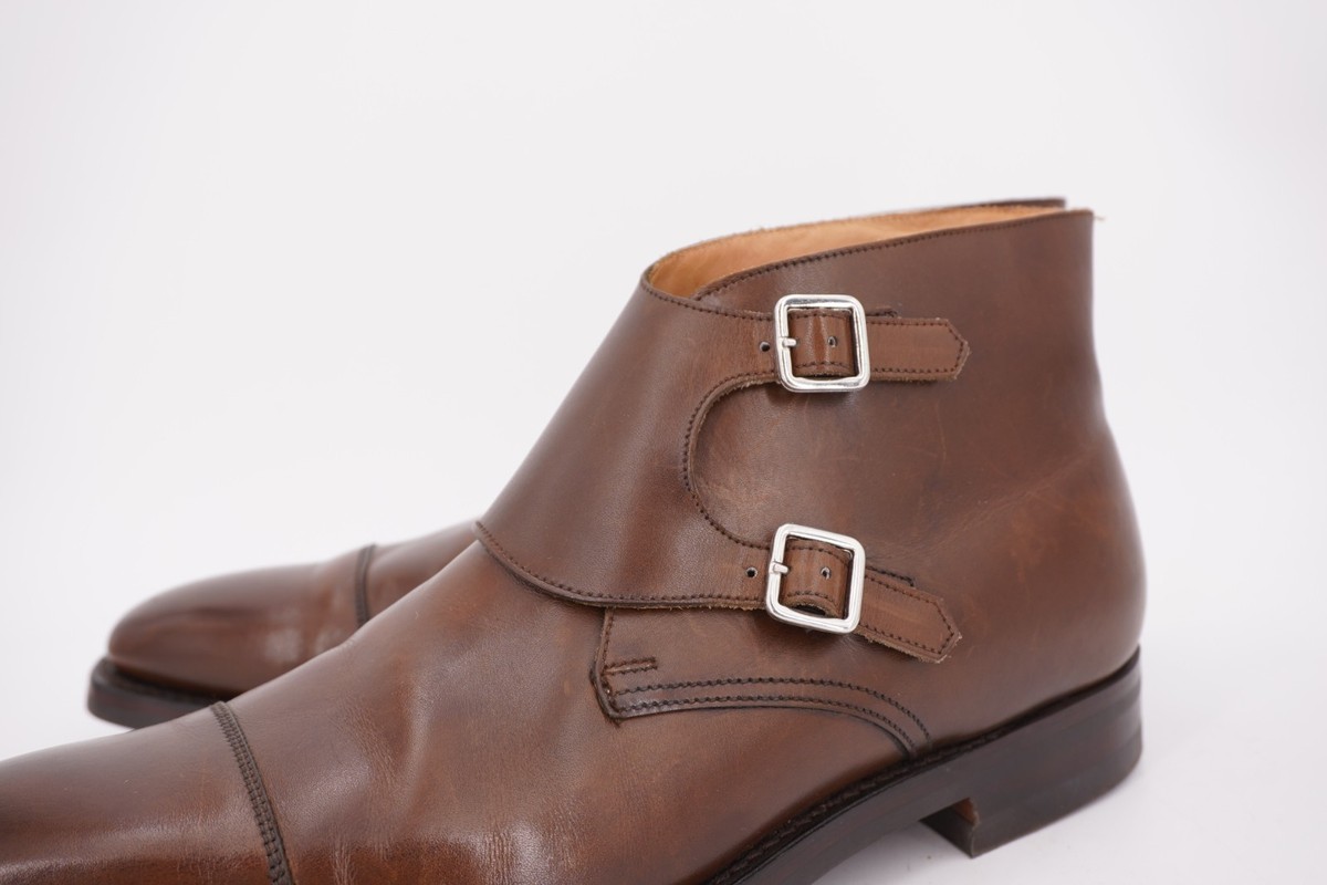 $950 | CROCKETT & JONES CAMBERLEY 10.5 D US 9.5 E BROWN LEATHER 