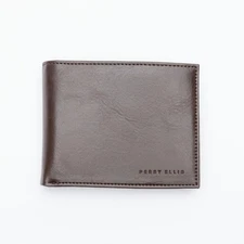 Perry Ellis Sun Shine Passcase Men's Leather Wallet Brown