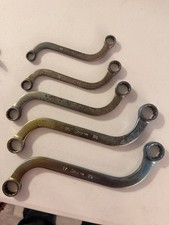 Snap-on 5pc Metric S-shaped Double Box End Wrench Set 10-19mm Vintage Usa