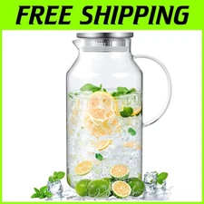Durable 1 Gallon Glass Pitcher for Homemade Drinks