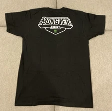 NEW  - Monster Energy T Shirt Mens Black Graphic Short Sleeve Crew Neck MEDIUM
