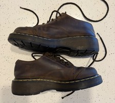 Vintage Doc Martens Shoes Womens UK 7 Leather Y2K Chunky Platform 8651 England