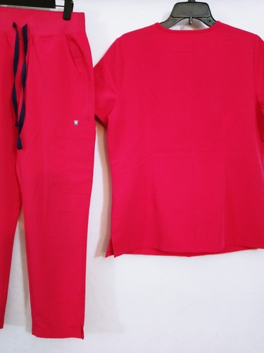 Conjunto Médico FIGS Mujer Casma Top Talla M y Pantalones Yola HW Talla S/P En Ultra Rosa - Imagen 4 de 4