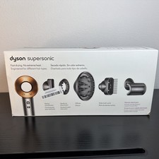 NIB Dyson Supersonic 1600W Professional Hair Dryer SET w/5 STYLING Nickel/Copper