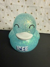 6in Large Teal glitter ICEE  rubber duck