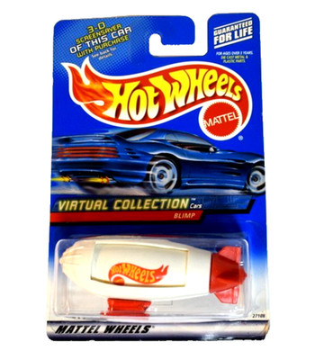 VTG 2000 Hot Wheels Virtual Collection Blimp 1:64 Scale Diecast White #142
