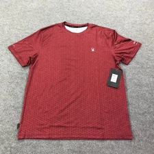 Spyder Rash Guard Shirt Mens Medium Red UPF 30+ Quick Dry Swim Surf S627A30