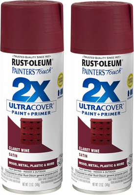 334062-2PK Painter'S Touch 2X Ultra Cover Spray Paint, 12 Oz, Satin Claret Wine,