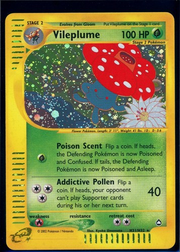Pokemon AQUAPOLIS - #H31/H32 Vileplume - Holo - ENG - Near Mint