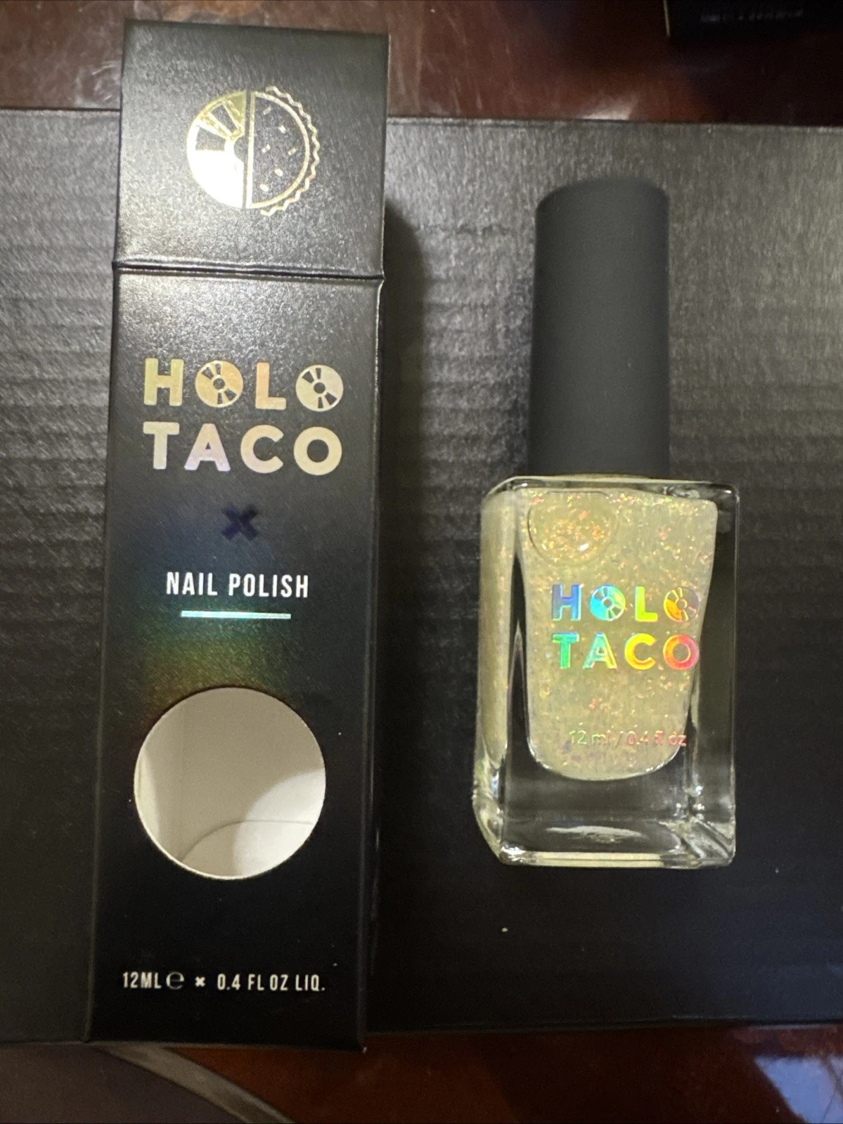 Holo Taco Nail Polish Solar Unicorn Skin Iridescent Flakie Topper New With Box