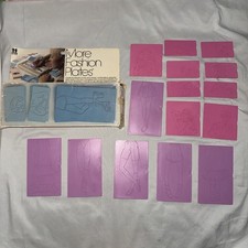 Vintage 1970s Tomy Fashion Plates 15 Replacement Plates Pink