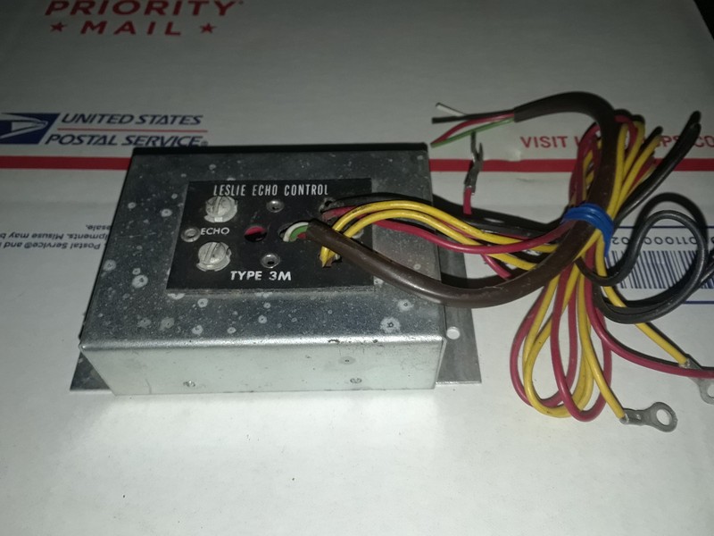 LESLIE 3M ECHO CONTROL BOX FOR 122 TYPE HOOKUP TO SPINET HAMMMOND             