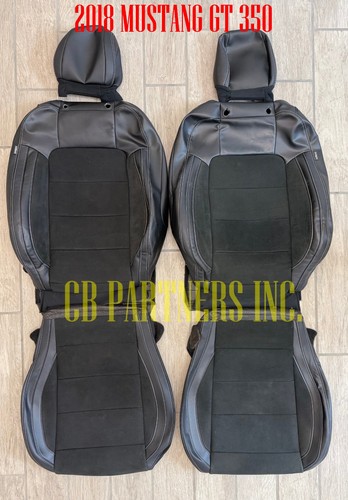 Ford Mustang Shelby GT350 Coupe Black Leather Suede Seat Upholstery 2015 - 2020