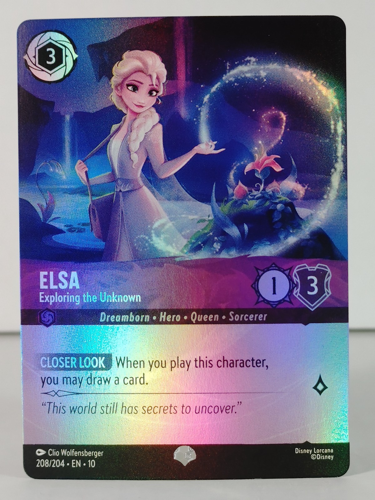 Elsa - Exploring the Unknown Lorcana Whispers in the Well 208/204 Epic NM - E