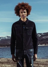 Konus Men's Corduroy Tracker Jacket in Navy